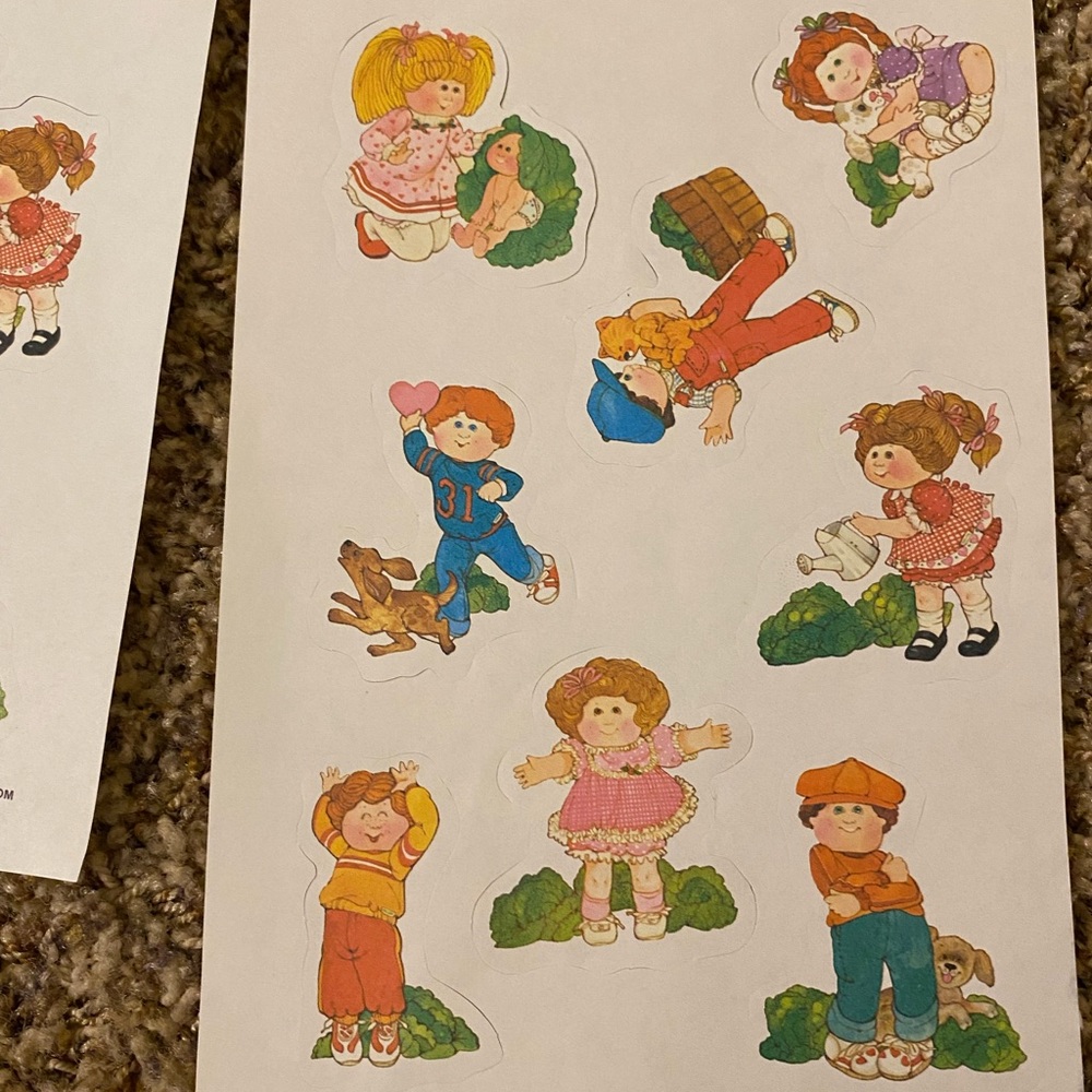 Vintage 1984 Cabbage Patch Kids gummed stickers